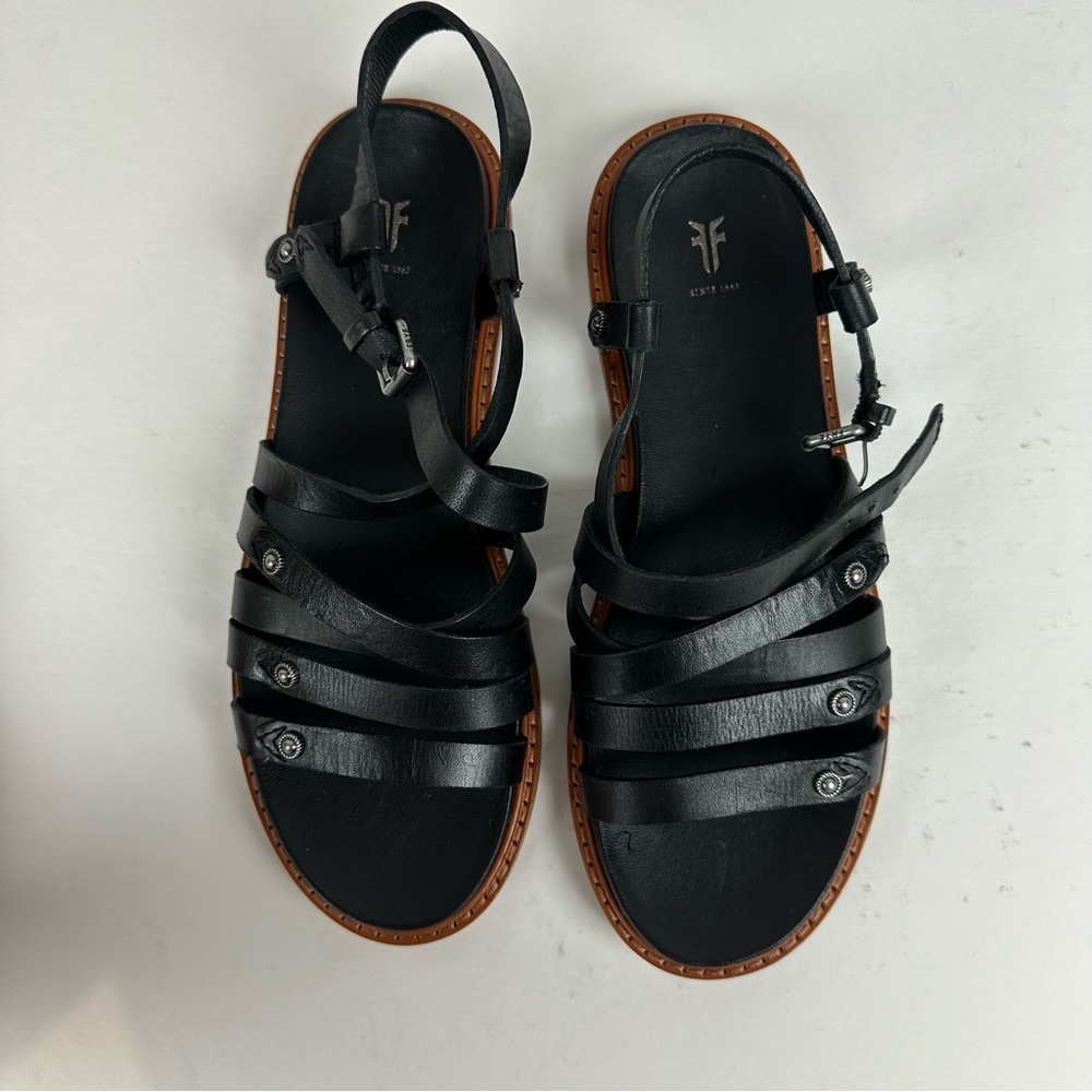 Frye Black and Brown Women's Sandals - Picture 8 of 10